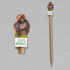 Zoo Brno - dželada - tužka s oboustranným potiskem soklíku