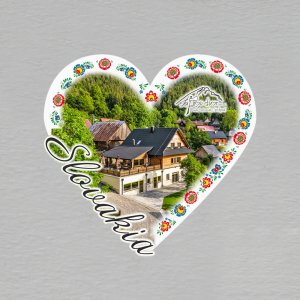 Zaťkov dvor - magnet srdce ořez