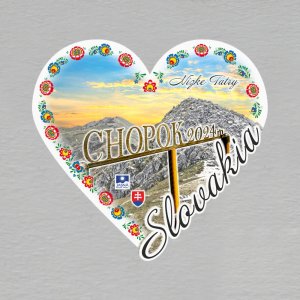 Chopok - magnet srdce masiv ořez