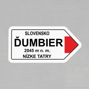 Ďumbier - magnet směrovka červená