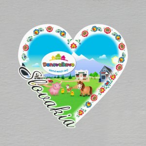 Donovalkovo - magnet srdce masiv ořez