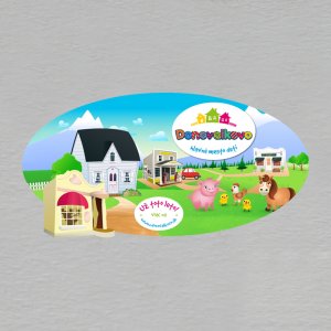 Donovalkovo - magnet ovál ořez masiv