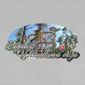 Bojnice - Vyhliadková veža - magnet ovál ořez masiv