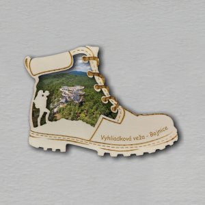 Bojnice - Vyhliadková veža - magnet bota dvojitý