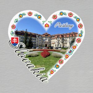 Piešťany - magnet srdce masiv ořez