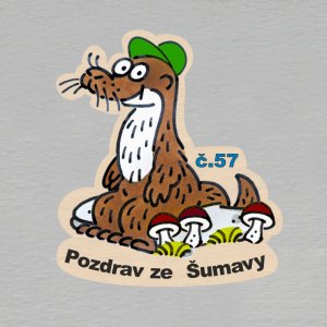 č. 57 Pozdrav ze Šumavy - magnet ořez