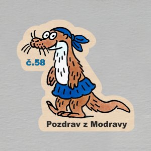 č. 58 Pozdrav z Modravy - magnet ořez
