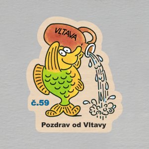 č. 59 Pozdrav od Vltavy - magnet ořez