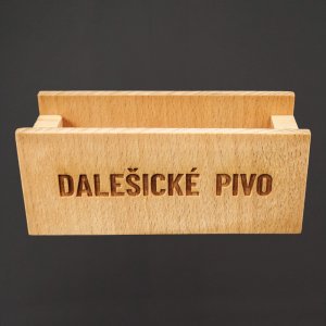 Dalešice - stojánek na podtácky s oboustranným gravírem