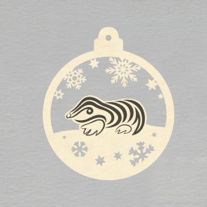 Datamole - ozdoba kulatá 7 cm - krtek ve sněhu