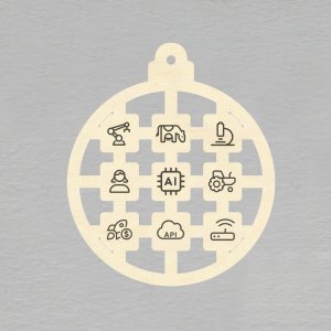 Datamole - ozdoba kulatá 7 cm - ikony