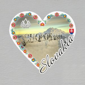 Chopok - magnet srdce masiv ořez