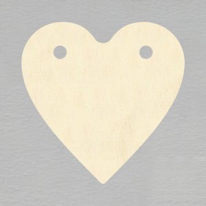Byt-tex - srdce se 2 dírkami - 5 cm