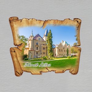 Zámek Líšno - magnet pergamen