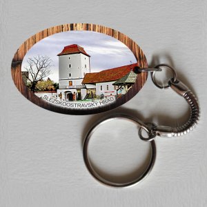 Slezskoostravský hrad - klíčenka ovál