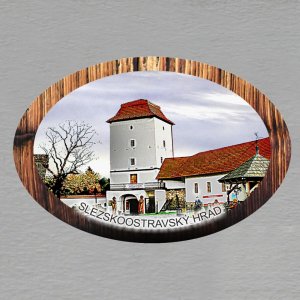 Slezskoostravský hrad - magnet ovál