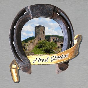 Střekov - hrad - magnet podkova