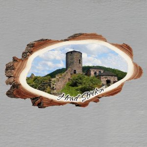 Střekov - hrad - magnet kůra