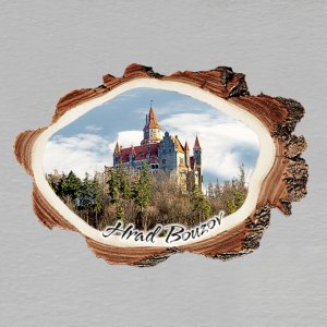 Bouzov - hrad - magnet kůra malá