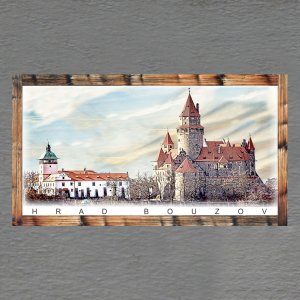 Bouzov - hrad - magnet DL rám