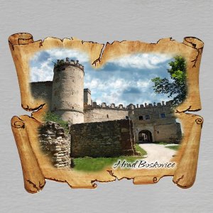 Boskovice - hrad - magnet pergamen